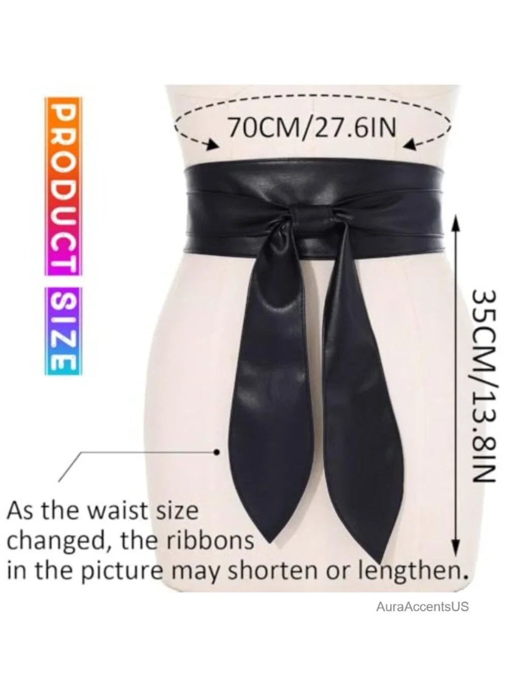Wide Leather Wrap Obi Belt Fashion Corset Belt for Dresses